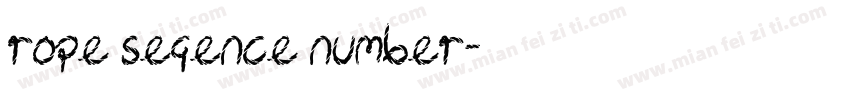 rope seqence number字体转换